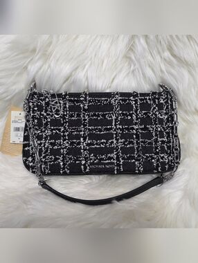 Michael Kors Empire Medium Frayed Denim Chain-Link Pochette